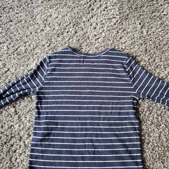 Womens Extra Small Blue and White Stripe Sweater - Picture 4 of 6